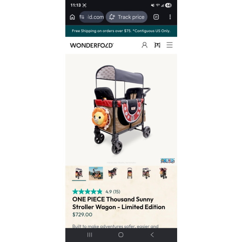 ONE PIECE Thousand Sunny Stroller Wagon | W2 Elite Pro Limited Edition – WONDERFOLD