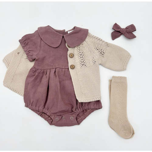 Plum Allie Romper Set – Olive and Cradle