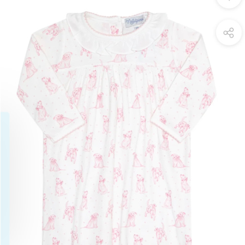 Pink Puppy Love Print Gown