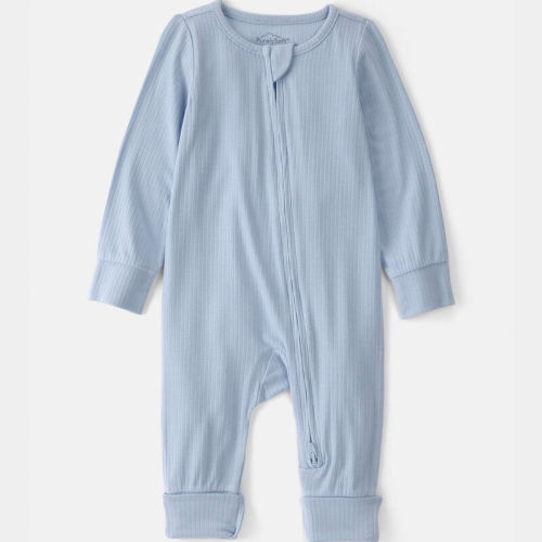 Baby Boy 2-Way Zip PurelySoft Sleeper - Blue | Carter’s Oshkosh Canada