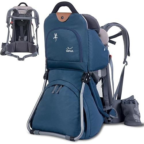 WIPHA Hiking Baby Carrier Backpack, Lightweight Child Carrier, Breathable Mesh Toddler Carrier for Outdoor Adventures, Ergonomic Design, Perfect for Travel, Hiking & Daily Use