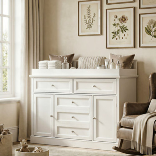 Latitude Run® Modern Changing Table Dresser With Strong Storage & Reviews | Wayfair