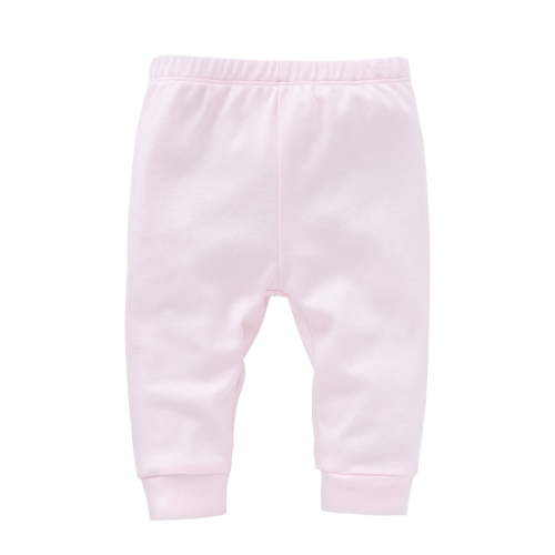 TIREOW Solid Baby Sweatpants,Unisex Baby Toddler Cotton Crawling Pants for Baby Boys Girls Solid Color Loose and Comfortable Pant(3-6 Months,Pink)