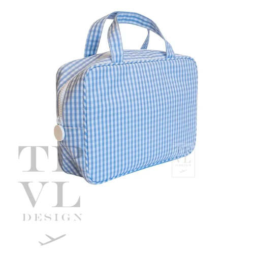 TRVL Design Carry On, On The Go Bag - Gingham Sky