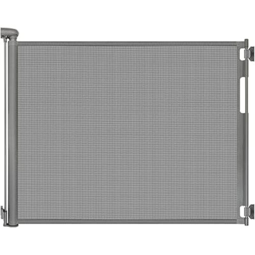 Retractable Baby Gates for Doorways, Mesh Dog Gate for Stairs, Pet Gate Indoor, Extends to 55" Wide 33" Tall, Safety Toddlers Gates for Hallways, Indoor & Outdoor Use, Gray