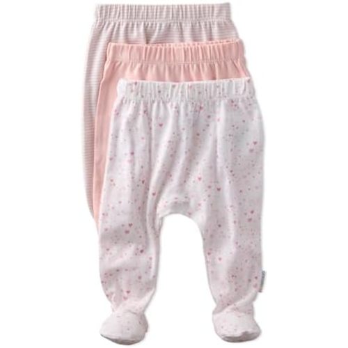 Unisex-Baby Fallon 3-Pack Footed Pants 100% Organic Cotton Bottoms for Baby Boys & Girls