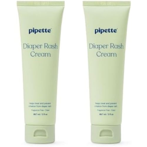 Pipette Diaper Rash Cream, Fragrance Free, 3 fl oz (Pack of 2)