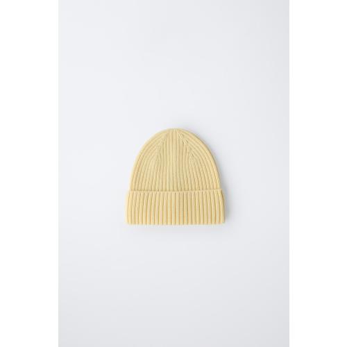 BASIC KNIT HAT - Butter | ZARA United States