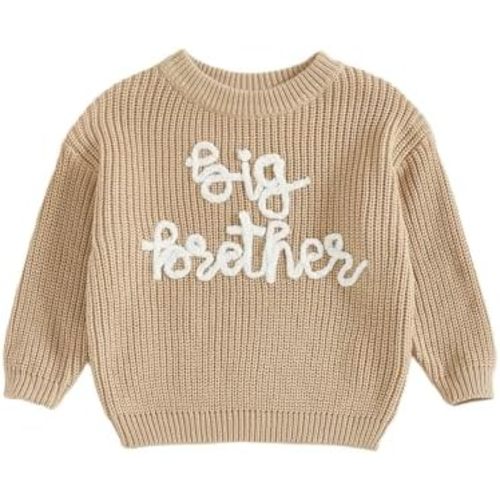 fhutpw Baby Boy Girl Pullover Sweater 3 6 12 18 Months Knit Clothes Unisex Toddler 2T 3T 4T Fall Winter Warm Long Sleeve Tops