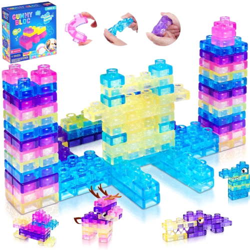 JOY SPOT!, Sensory Soft Building Blocks, 40 PCS, Bright Colors