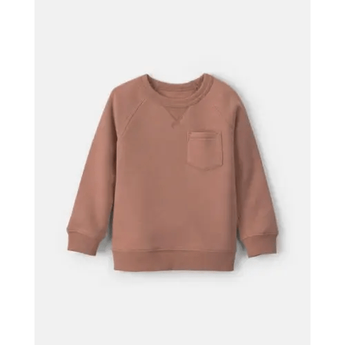 Toddler Boy Fleece Pullover Sweatshirt - Brown | Carter's