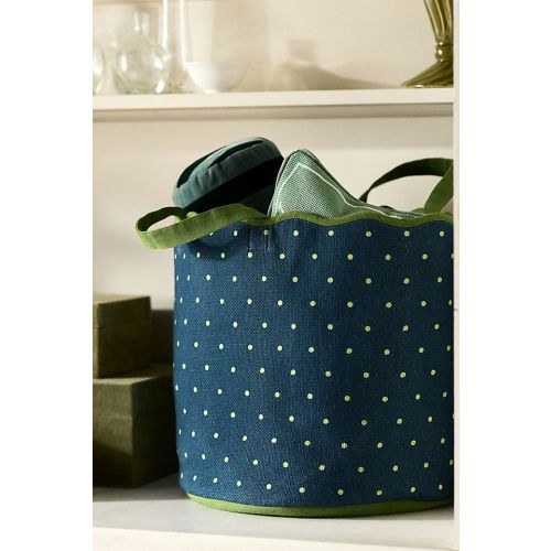 Printed Scallop Cotton Basket