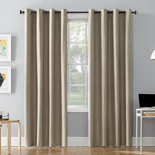 Sun Zero Cameron 100% Blackout Thermal Insulated Grommet Single Curtain Panel