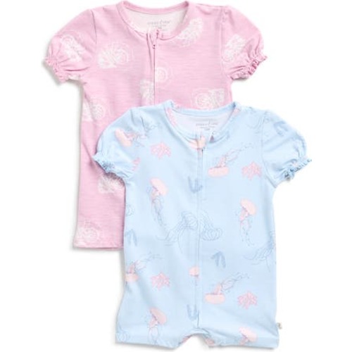 Poppy & Clay Be Free Assorted 2-Pack Fitted One-Piece Pajamas | Nordstromrack
