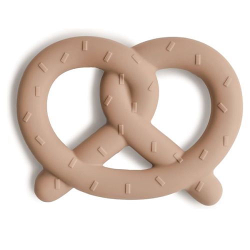 mushie Silicone Baby Teether Toy | Pretzel