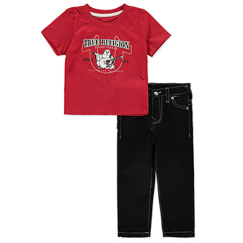 True Religion Baby Boys' Band Jeans Set with Graphic Tee