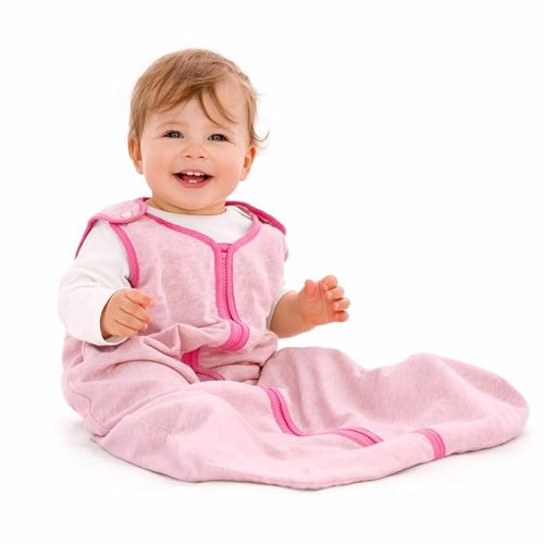 Baby Deedee Sleep Nest Lite - Baby Sleep Sack 0.6 TOG 18-36 Months, Sleeping Bag with Soft Cotton & Patented Shoulder Snaps, Toddler Wearable Blanket for Boys & Girls, Heather Pink