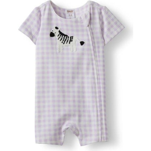 The Billie Short Sleeve Zip Romper, 0-3M