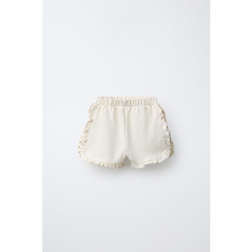 RUFFLED SHORTS - Anthracite grey | ZARA United States