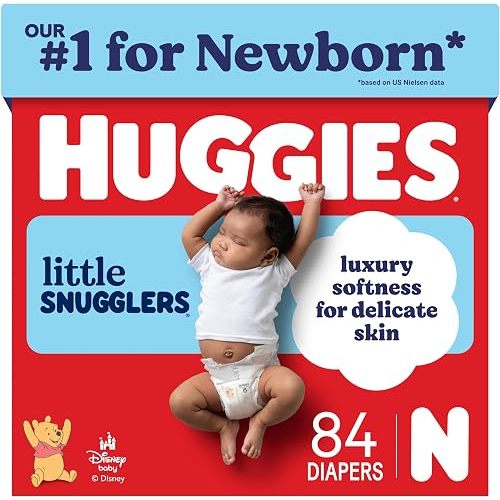 Huggies Little Snugglers Newborn Diapers, 84 Count