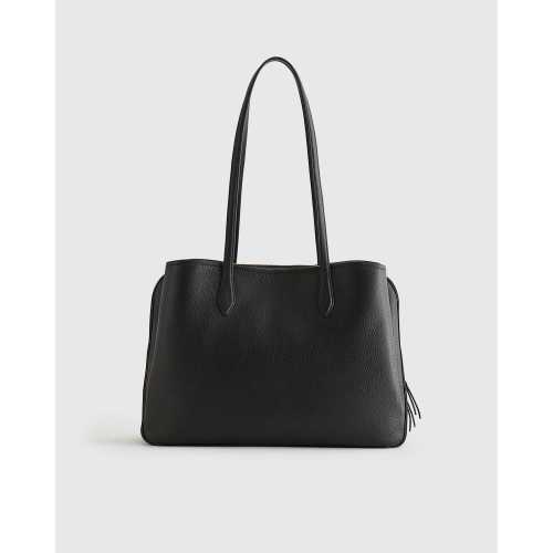 Italian Leather Triple Compartment Work Tote