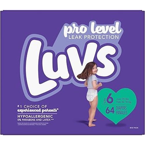 Luvs Diapers - Size 6, 64 Count, Paw Patrol Disposable Baby Diapers