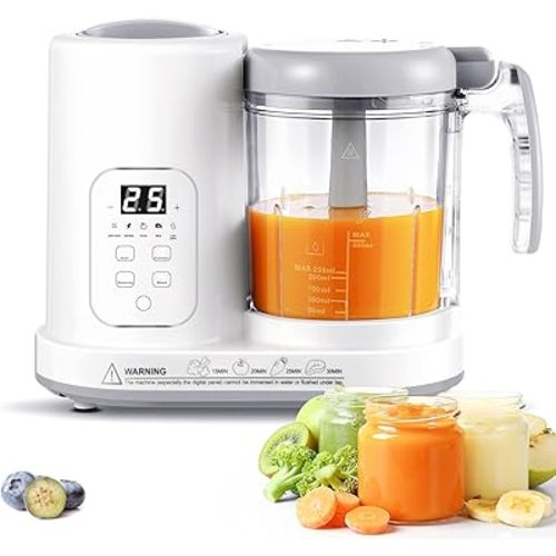 Baby Food Maker Pro Steamer Blender: 4 in 1 Auto Steam Blend and Puree Maker with Self-Clean for Healthy Baby and Toddler Meal Prep - BPA-Free