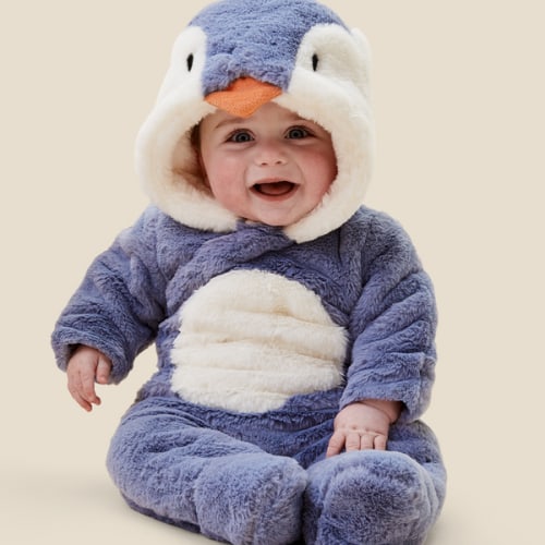 Penguin Faux Fur Pramsuit | MORI US