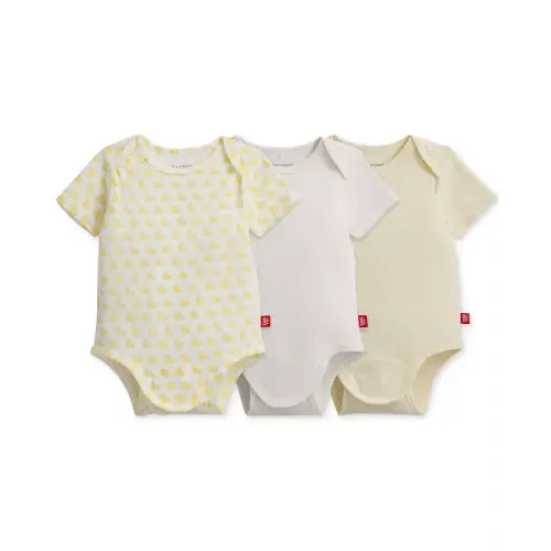 Baby Cotton Bodysuits, 3 Pack