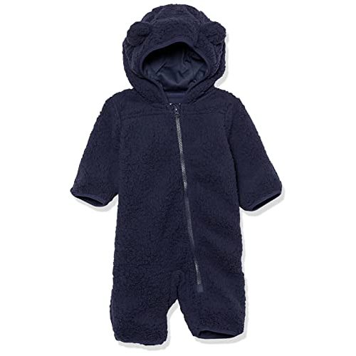 Amazon Essentials Unisex Babies' Hooded Sherpa Fleece Bunting Suit