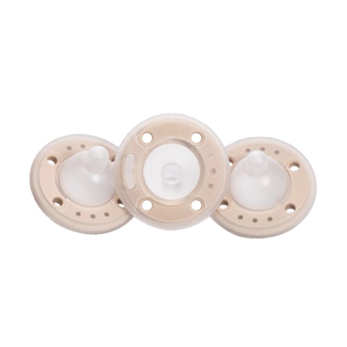 Silicone Pacifier Oatmeal Tan, 3-Pack | Ninni Co.