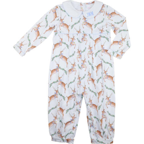 Reindeer And Garland Knit Long Romper