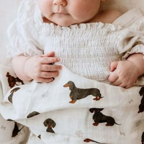 Rottweiler Bamboo Cotton Muslin Wrap – Smitten Bub Co.