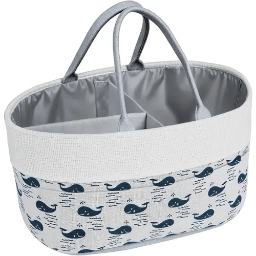 Lemonfilter Baby Diaper Caddy, Nursery Organizer & Car Storage Bag for Baby Diapers and Wipes, Baby Storage Basket with Handle, Changing Table Organizer for New Parents, Ideal Gift for Baby Shower