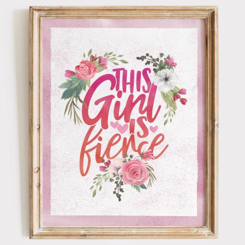This Girl Is Fierce Art Print | Unframed 8x10
