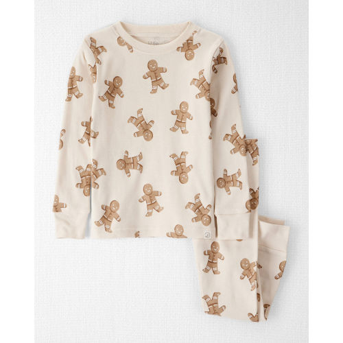 Toddler Organic Cotton Pajamas Set in Gingerbread Man Print - Little Planet | Carter's