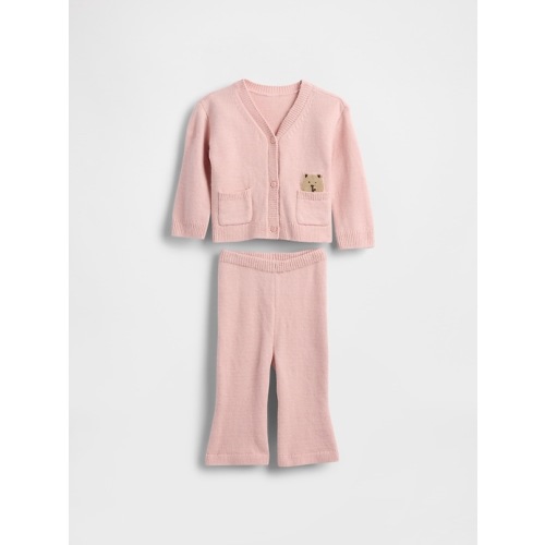 Baby CashSoft Bear Pocket Cardigan Sweater Set | Gap
