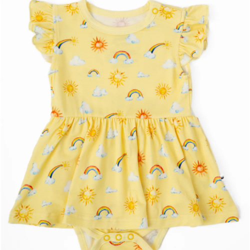 Sunshine & Rainbows Baby Flutter Dress – Little Crowns & Capes