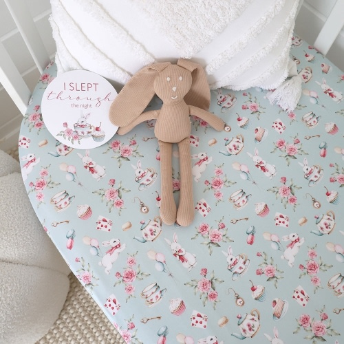 White Rabbit Organic Fitted Cot Sheet | Snuggle Hunny
