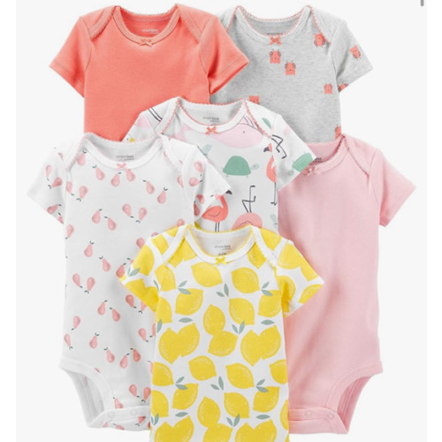 Simple Joys by Carter's Baby-Girls 6-Pack Short-Sleeve Bodysuit