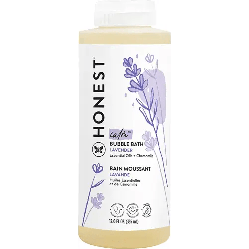 The Honest Company Foaming Bubble Bath | Gentle for Baby | Naturally Derived, Tear-free, Hypoallergenic | Lavender Calm, 12 fl oz