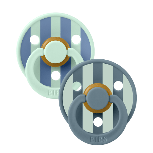 STUDIO Colour Pacifiers 2 Pack Block - Nordic Mint Petrol Mix