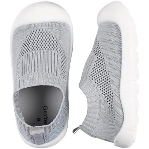 Gerber Kids' Baby Toddler Boy and Girl Stretchy Knit Slip-On Sneaker