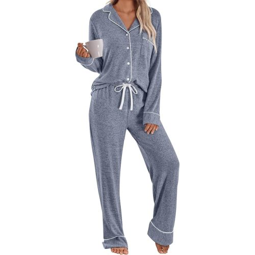 LILLUSORY Women's Long Sleeve Pajama Sets Lounge 2 pieces 2026 Fall