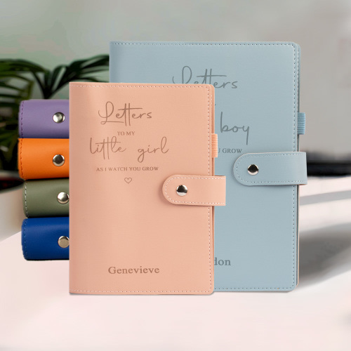 Personalized As I Watch You Grow Leather Journal Notebook Name with Hidden Buckle Pen Slot Baby Shower Mother's Day Father's Day Gift for Dad Mom - CALLIE