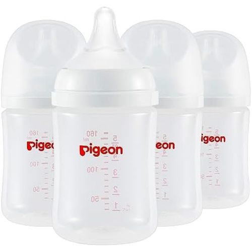 Pigeon PP Wide Neck Anti-Colic Nursing Bottle, 5 oz, 4-Pack