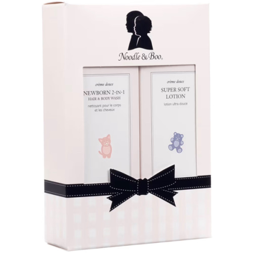 Noodle & Boo Bundle of Joy Newborn Baby Gift Set ; Newborn 2-in-1 Hair & Body Wash, Super Soft Baby Lotion