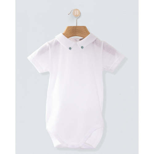 Andreas White Onesie with Hunter Buttons – Fleurisse by Spring Flowers
