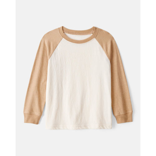 Toddler Boy Long-Sleeve Raglan Tee - Tan | Carter's