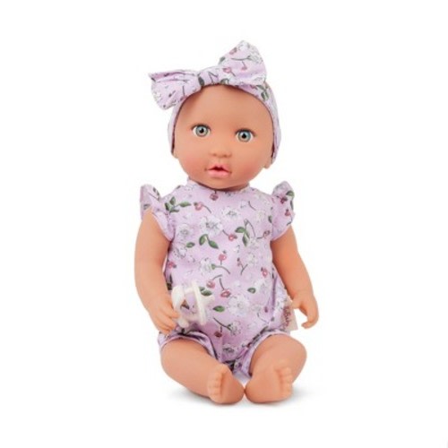 LullaBaby 14" Baby Doll with Floral Outfit & Pacifier - Blue Eyes: BPA-Free, Plastic & Polyester, Girl Theme